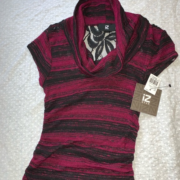 Iz Byer Tops - 💎NWT IZ byer sheer cowl neck shirt in XS